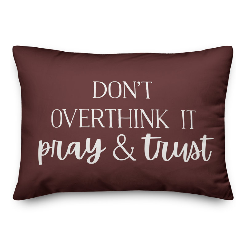 Coussin décoratif intérieur / extérieur en polyester , H 14 po x l 20 po, Marron