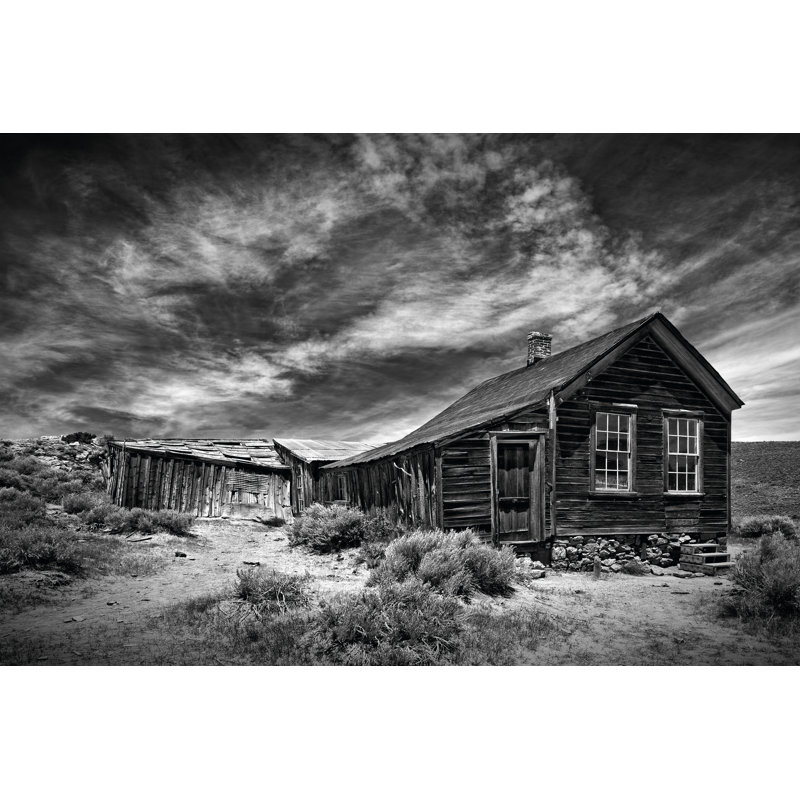 B&W Desert View III 1 Piece Wrapped Canvas Wall Art, 61cm H x 91cm W