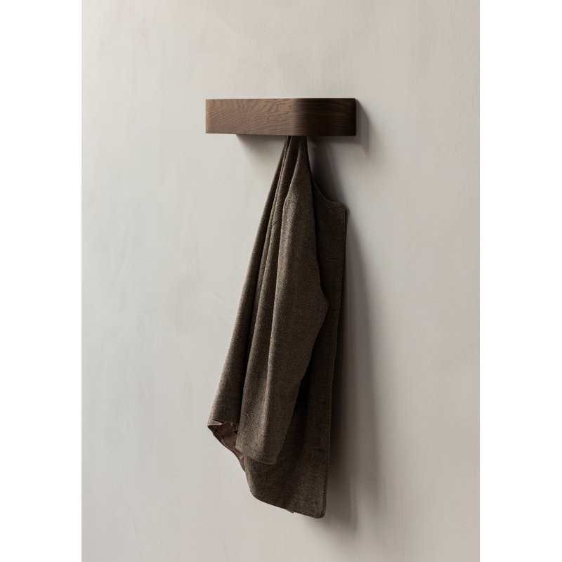 Epoch 4 - Hook Wall Mounted Coat Rack, Dark Stained Oak