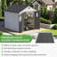 Abri de jardin portatif en plastique avec terrasse et toit en pente-127386049