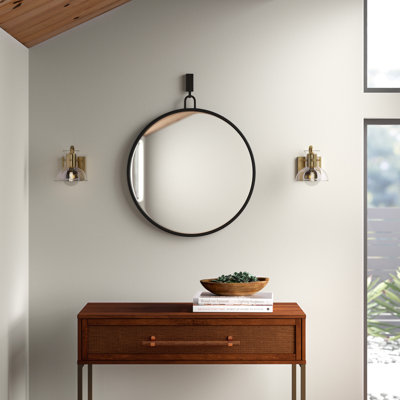 Miroir d'appoint rond Stopwatch - l 30 po x H 30 po - noir