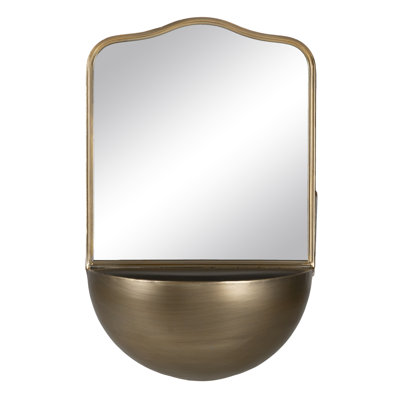 Metal Free Form Mirror with Shelves