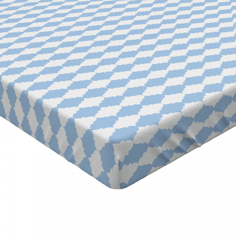 Microfiber Geometric Fitted Sheet, Full Fitted Sheet