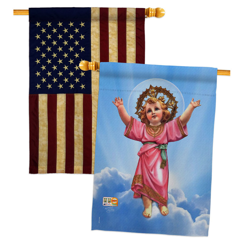 Drapeau de maison en polyester 40 x 28 po Divine