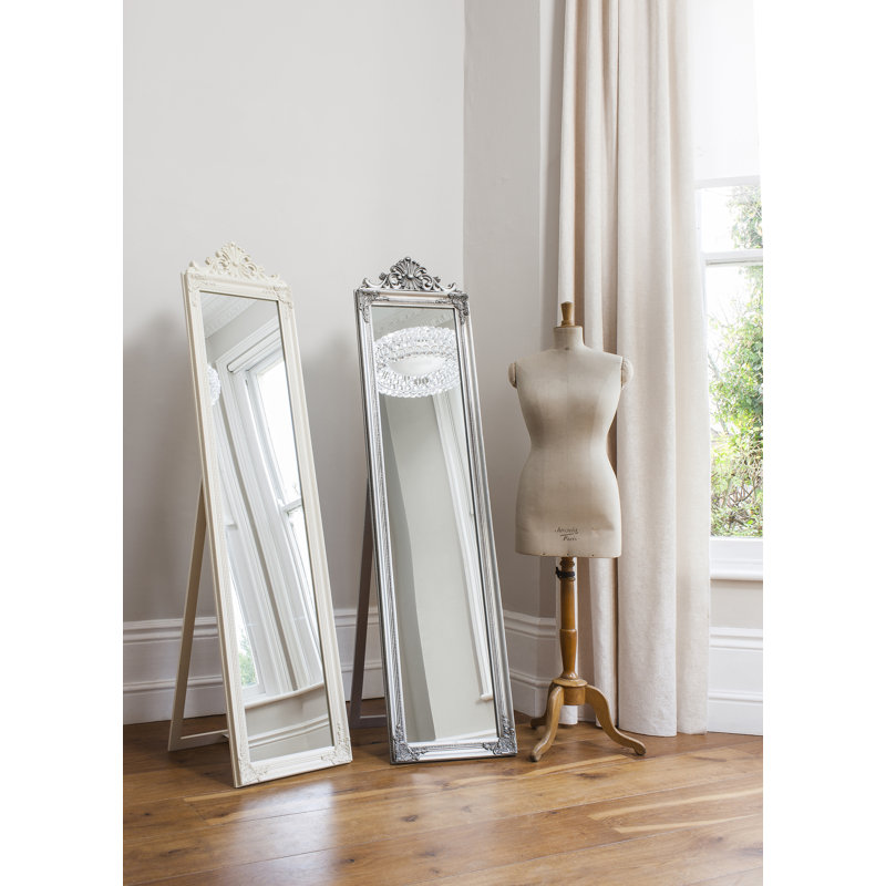 Bowie Flat Freestanding Full Length Mirror, Off White