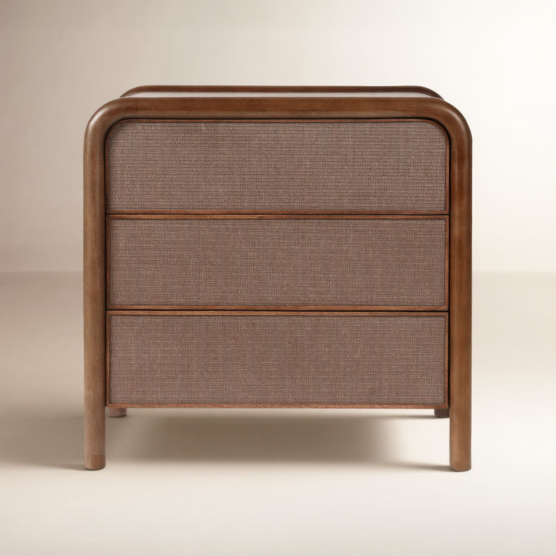 Rye 3 - Drawer Solid Wood Nightstand