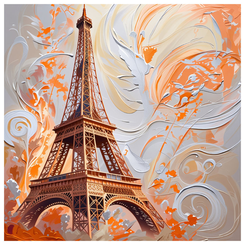 Tapisserie murale Tour Eiffel - Décoration murale architecture, 104in H x88 with 4 Grommets