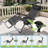 Mobarkar Outdoor Folding Zero Gravity Recliner Lounge Chairs with Adjustable Canopy Shade, Headrest-772693834