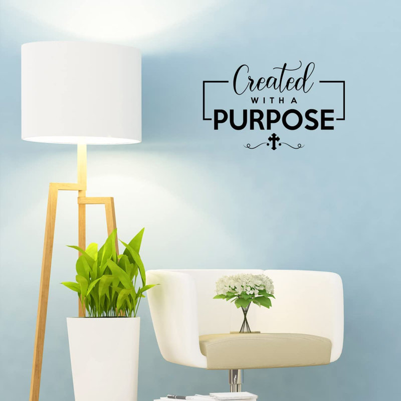 Text & Numbers Non-Wall Damaging Wall Decal, Black, 8" H x 13" W