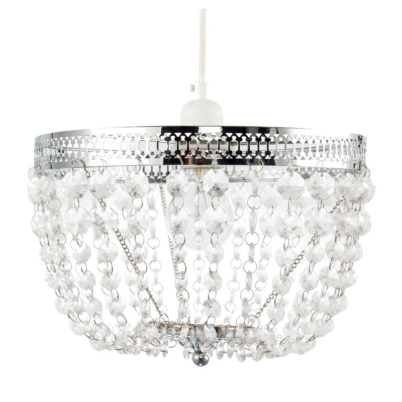 19 cm H Novelty Pendant Shade ( Screw On ) in Silver