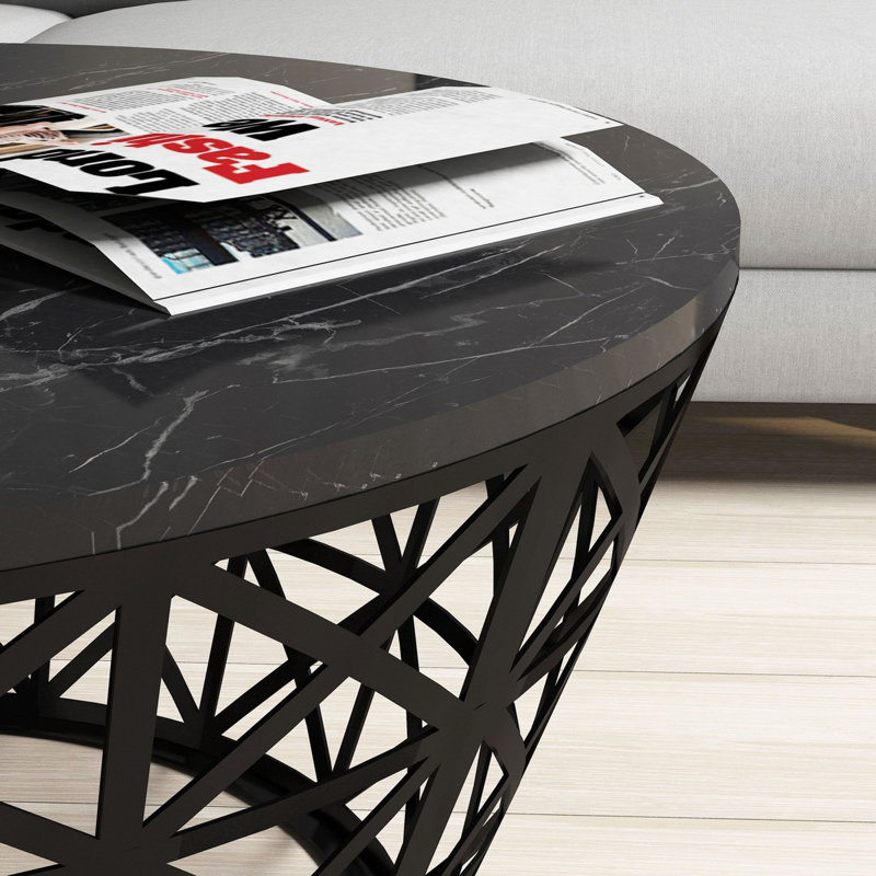Knierim Frame Coffee Table, Black, Marble