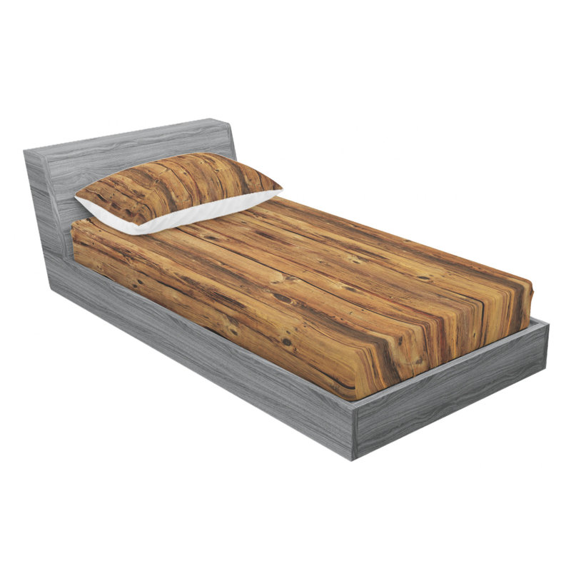 Microfiber Sheet Set, Twin XL Sheet Set with Fitted Sheet, Wood