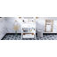 Meuble-lavabo de salle de bain avec lavabo en céramique, 2 portes et 1 tiroir caché-635656576