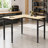 47" x 22" L-Shaped Workbench with Power Strip Industrial Wood Top Workstation for Garage, Workshop, Home Office