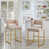 Brown Seat/Gold Frame