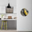 Abstrait horloge murale en verre trempé gris-jaune, horloge décorative, horloge en verre moderne, pendaison de crémaillère, Art mural-453249444-453249450