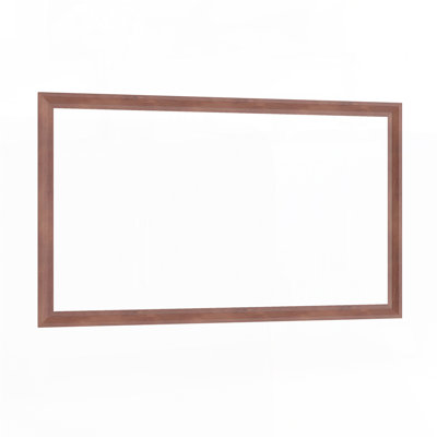 Miroir de salle de bain rectangulaire surdimensionné avec cadre jaune et corail