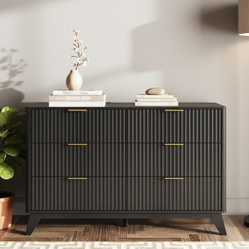 Commode à 47 tiroirs 47 po, Noir