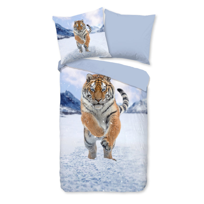 Cotton Abstract Duvet Cover with Pillowcases, Double Duvet Cover + 2 Standard Pillowcases