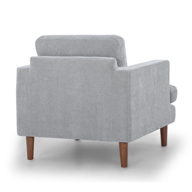 Fauteuil Laguna, Velours performance gris clair
