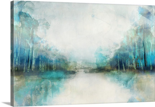 Oyee Subtle Horizon - Imprimé, H 12 po x l 18 po x p 1,5 po, Toile