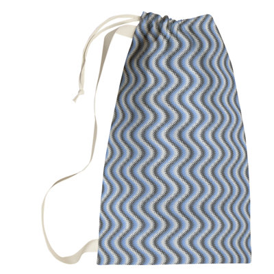 Sac à linge à rayures ondulées pastel