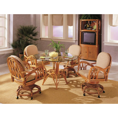 Galindo 4 - Person Pedestal Dining Set