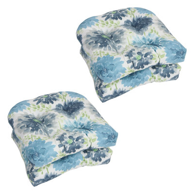 Coussins de chaise d'extérieur à dossier arrondi 19 pouces (ensemble de 4)