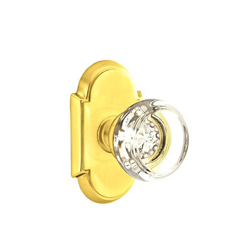 Bouton de passage avec numéro 8 rose Georgetown, Laiton brillant
