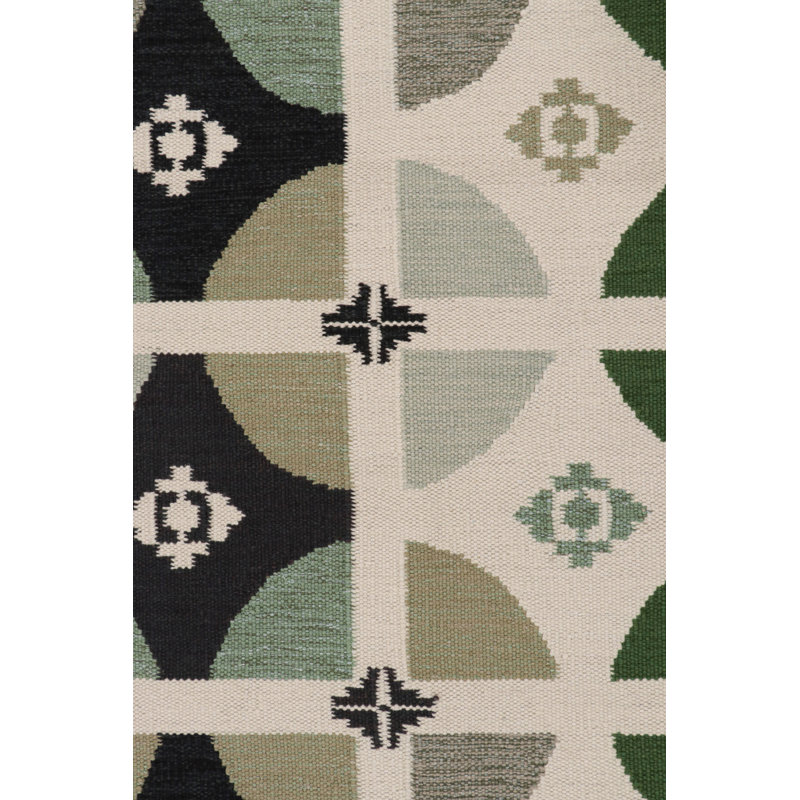 Handmade Cotton and Wool Area Rug