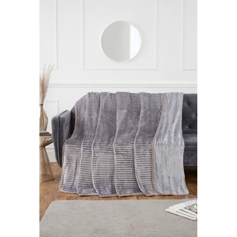 Ahrianna Standard Throw Blanket, 59cm W x 79cm L, Silver