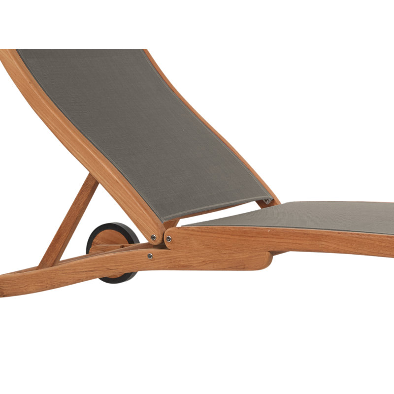 Chaise longue inclinable Tolya, Taupe