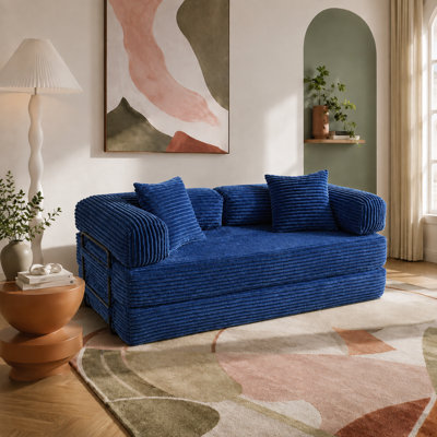 80.5" Convertible Sofa Bed With Pillows