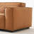 Orange Genuine Leather Modular Sofa cushion couch