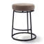 Tabouret de bar pivotant sans dossier, tabouret rond rembourré en chenille avec structure en métal-306134608