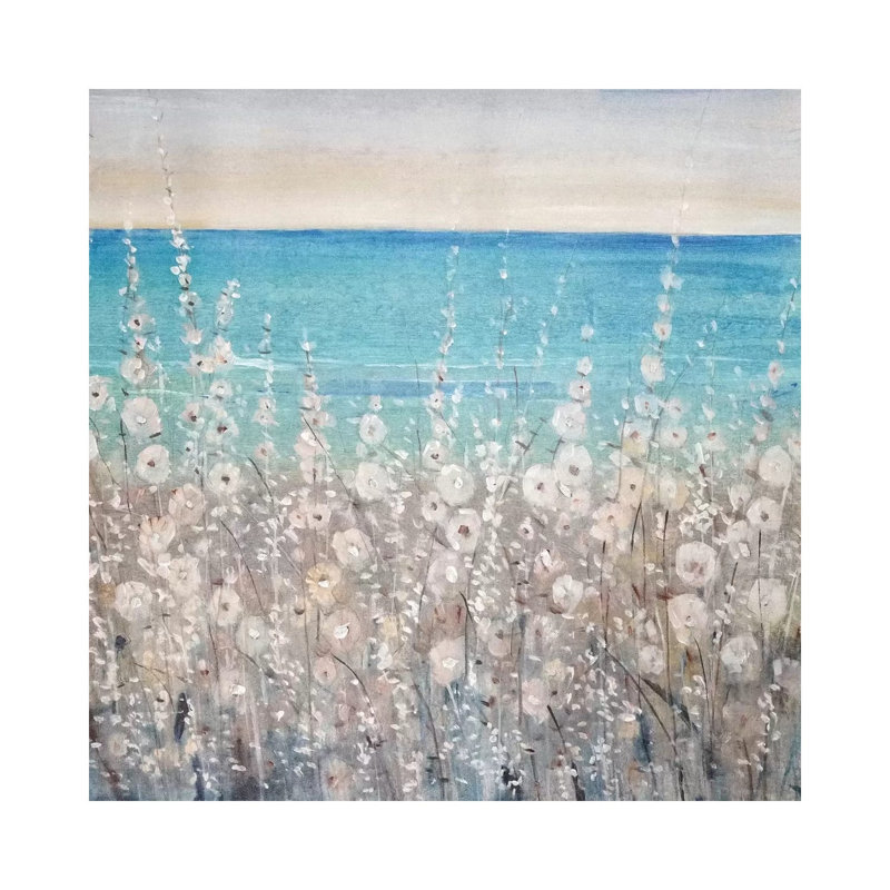 Flowers By The Sea I by Tim OToole - Wrapped Canvas Painting, 30.48 cm H x 30.48 cm W