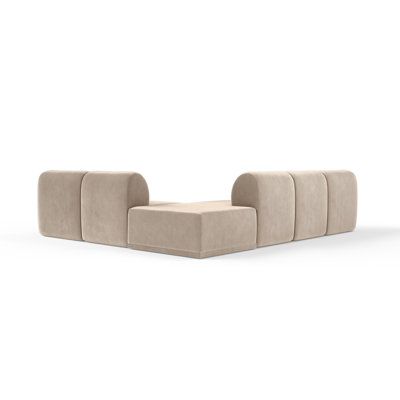 6 Seater Velvet Sofa & Chaise