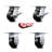 4 Piece Rubber on Steel Caster Set