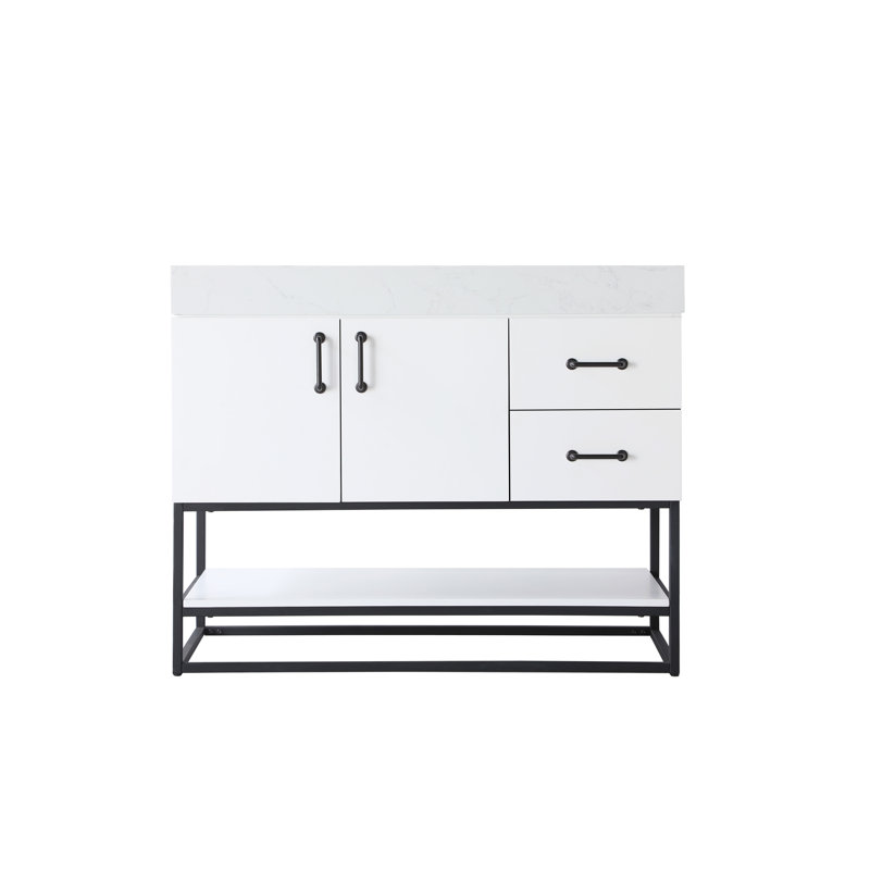 42 inch Single Bathroom Vanity, White