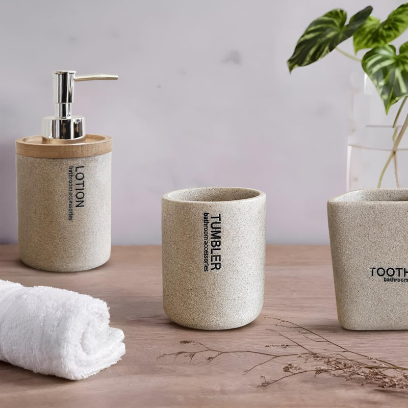Bishaan Ceramic Bathroom Accessory Set