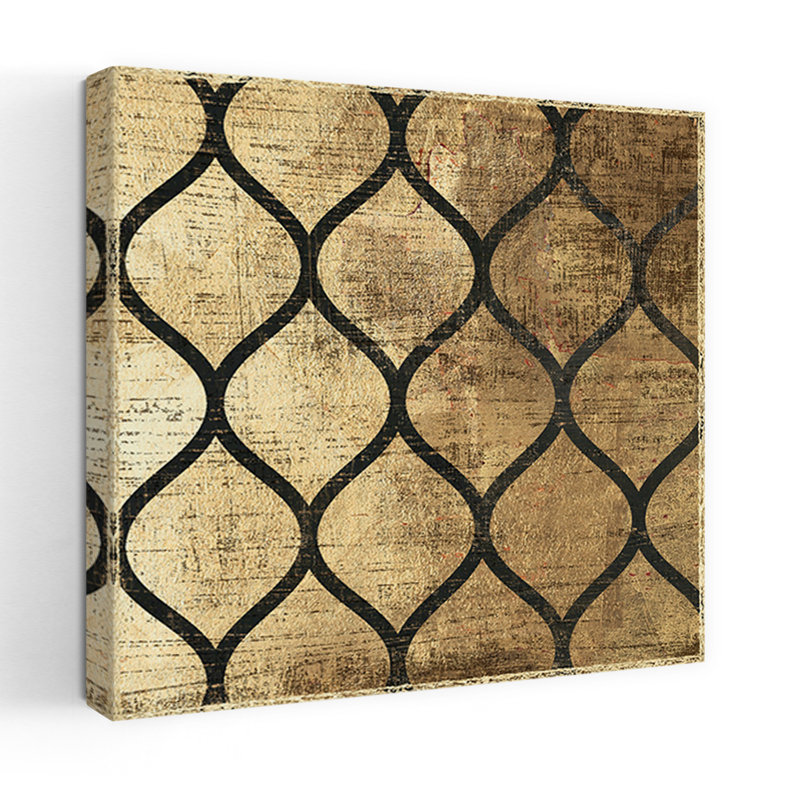 Art Deco IV Abstract Geometric Rustic Art, 36" H x 36" W