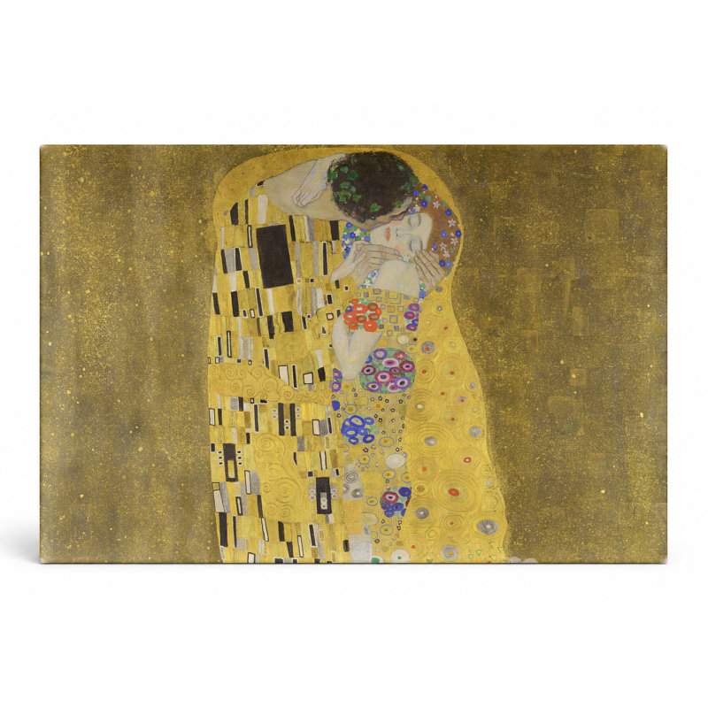 Le baiser (1907-1908) - Art mural sur toile paysage, L 14 po x H 11 po