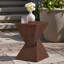 Fire-Resistant End Table for Small Spaces, Dark Brown - 18" Compact Side Table with Scratch-Resistant Top | Holds Coffee, Plants & Remote Controls (Brown)-114823136-114823139