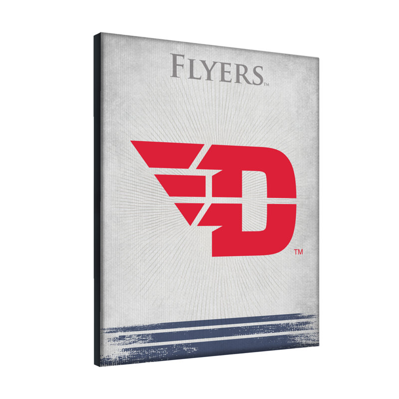 Impression sur toile tendue NCAA, H 15 po x l 20 po x P 1 po, Flyers de Dayton