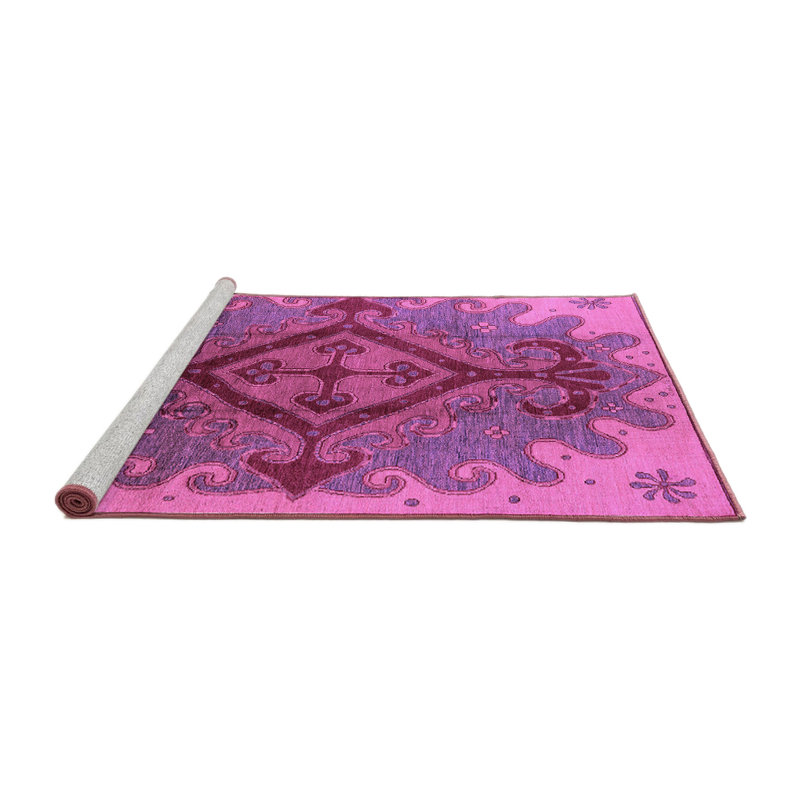 Tapis mauve Mid-Century 1241, Carré 3 pi