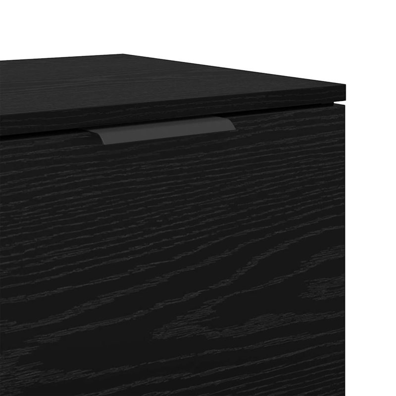 Bed Cabinet 2 Pcs 40 X 39 X 40 Cm Engineered Wood, Black Oak
