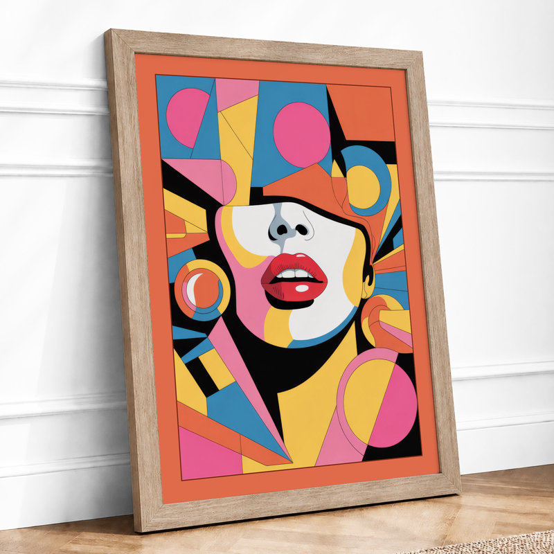 Geometric Portrait Modern - Print, A1 - 84.1 x 59.4 cm, Oak