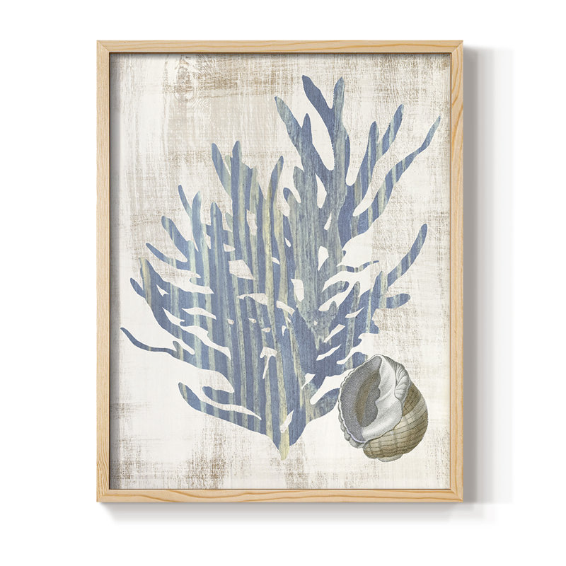 Kelp II Framed Print - Solid Wood, 11" H x 9" W, Natural
