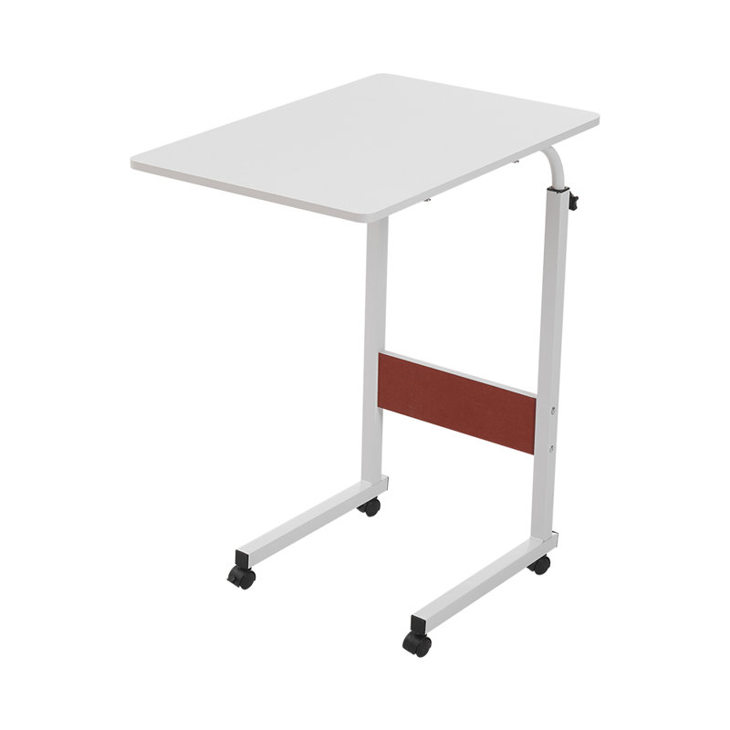Adjustable Metal Base Writing Desk, White