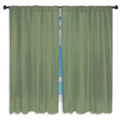 Solid Light Green Shade Window Curtains Color Sheer & Room Darkening - 2 Panels